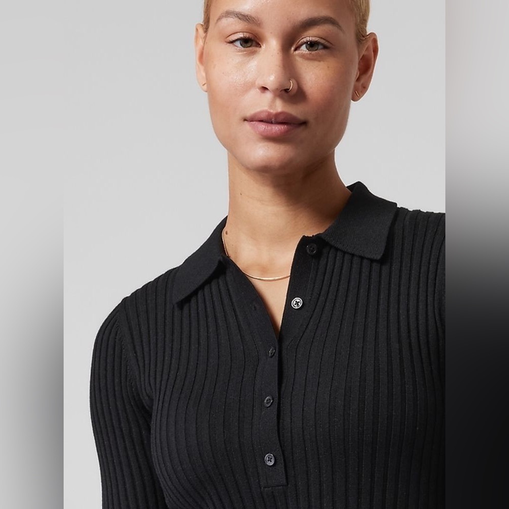NWT Athleta Sweet Bay Henley Sweater